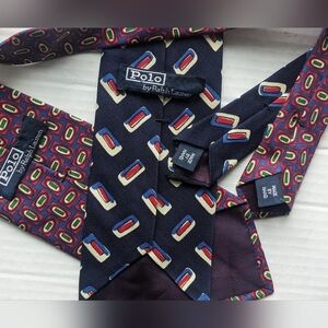 POLO RALPH LAUREN VINTAGE* 100% SILK HAND MADE TIE DUO
